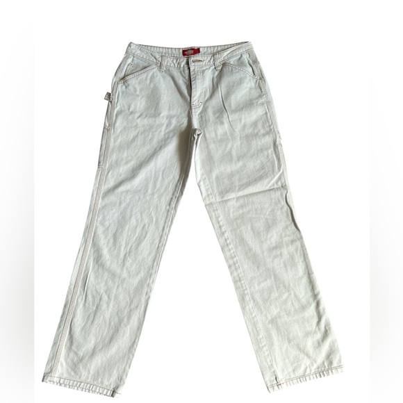 Dickies Women's Denim Cargo Cream Jeans 7 28 - Picture 12 of 16